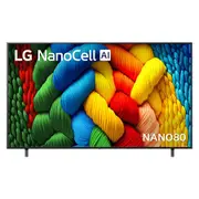 75 inch LG NanoCell AI NANO80 4K Smart TV 2025 - 75NANO80ASA