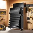 15 Drawer Tool Box Cabinet Chest Trolley Toolbox Garage Storage Box castor wheel