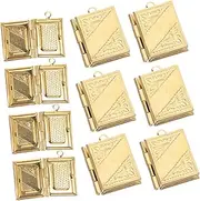 [Yardenfun] 10pcs Copper Book Photo Box Locket Pendant Bookmark Charms Locket Charms for Bracelets Locket Charms for Jewelry Making Picture Locket Charms Picture Locket Necklace Charms