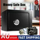 Box Safe Fireproof Security Lock Home Money Waterproof Jewelry Cash Key HOE