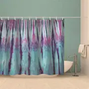 Blue Purple Convergence 3D Shower Curtain Waterproof Fabric Bathroom Decoration