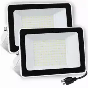 UFOND 10000 Lumens LED Flood Lights,100W Outdoor Waterproof Floodlights, Ligh...
