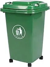 Outdoor Trash Cans 30/50 litres Wheelie Bin Unique Design Fine Workmanship Large Capacity Plastic Rubbish Can, Wide Range of Uses for Factory Corridor Theaters(C,50L)