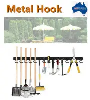 64"TOOLHOOK Garden Tool Storage Rack Wall Hook Secure Hold Tidy Hose Holder