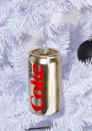 Diet Coca-Cola Can Glass Ornament