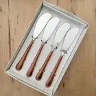 PATE DIP SPREADERS SET OF 4 ROSE GOLD COLOUR HANDLES GIFT BOXED NEW