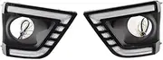 Fog Lights Assembly 1Pair For Toyota For Corolla 2014-2016 Car LED Daytime Running Light DRL Flowing White Day Light Turn Signal Light Fog Lamp Front Bumper Fog Light(White Yellow Blue,No Dynamic)