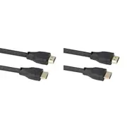 2x Laser HDMI 2.1 Male 8K Cable Ultra High Speed Gold-Plated Connector 3m Black