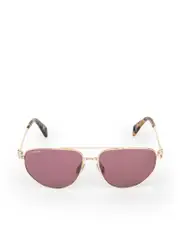 Gold & Purple Tinted Aviator Sunglasses