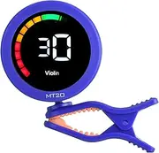 Chromatic Guitar Bass Violin Ukulele On Tuner Color Screen Display Portable Tuner Rotatable Universal Accessories (Blue)