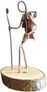 Iron Figurine Figure,Desk Club Decoration | Desk Club Bar Decoration, Collectible Figurines, Copper Art Figurine Hiker for Tabletop
