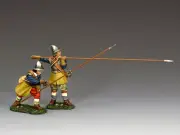 KING & COUNTRY PIKE & MUSKET PNM-S05 CROUCHING & PRESENTING ROYALIST PIKEMEN