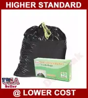 70~ 30 Gallon Drawstring Black Garbage Trash Can Liner Bags Lawn Leaf Clean Up