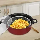 Deep Frying Pan Nonstick Deep Fryer Pot Multifunction with Lid Cooking Supplies