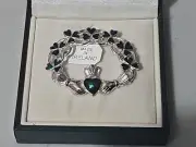 Sol D'Or Irish Silver Tone Celtic Claddagh Brooch Pin My Heart is in Your Hands