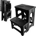 2-Step Folding Foot Stool, Small Collapsible Portable Wide Stepping Stool