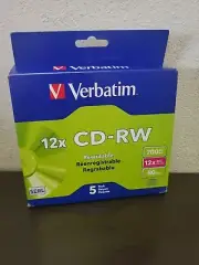 Verbatim 12x CD-RW 5pack Disc Pack (M1)