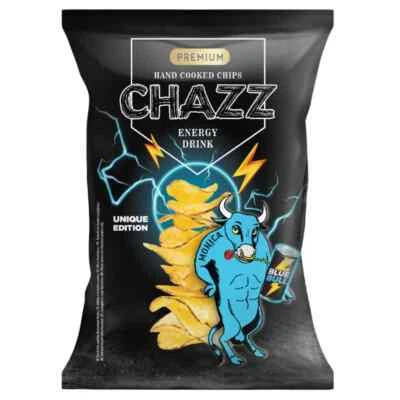 CHAZZ ENERGY DRINK Flavor Hand Cooked Potato Chips Snacks 90g 3.1oz