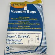 Eureka Beam and Electrolux Central Micro Vacuum Bags Vacuums