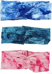 3pcs Sports Headband Elastic Hair Ties Headbands for Men Hair Bands Knotted Headband for Rainbow Headband Workout Headband Unisex Elastic Headbands Knot Headband Elastic Sweatband Baluue