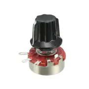 WH118 220K Ohm Variable Resistor Rotary Carbon Film Potentiometer w Knobs