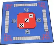 WHAMVOX Mahjong Game Mat Table Pad Non-Skid Mahjong Cover Xcm Blue Mat for Poker
