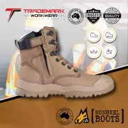 Mongrel Mens Zipsider Safety Work Boots (561060) UK/AU5-13 RRP249.95