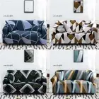 1/2/3/4-seater Geometric Sofa Cover Elastic Slipcovers Corner Armchair Covers
