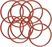 XYWHPGV Silicone O-Ring, 28mm OD, 25mm ID, 1.5mm Width, VMQ Seal Rings Gasket, Red, Pack of 10(e327b 07221 dab3a f216f ce057 56a9d