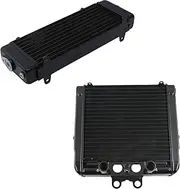 Engine Radiator Fit for Harley V-Rod Muscle VRSCF 2004-2013 Motorcycle Black Engine Radiator Cooler & Oil Cooler Radiator Grille