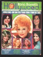 MAG: Rona Barrett's Hollywood 1/1977-Lucille Ball-Lindsay Wagner-Farrah Fawce...
