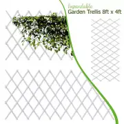 Garden Trellis Expanding Fence Panel Set Climbing Plant Support Lattice Green 2x