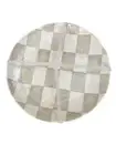 NEW Checkered 6.5” Brown Melamine Plates Plate Shiny Finish Appetizer Set/4