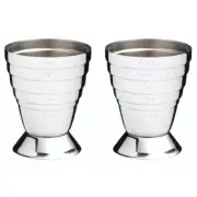 2x Barcraft 15-75ml Stainless Steel Cocktail Jigger Measure Cup Party Barware