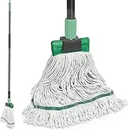 DALIPER Heavy Duty Mop for Floor Cleaning, Industrial Commercial Mop with 146CM Long Handle,Looped-End String Wet Cotton Mops for Garage, Warehouse, Workshop