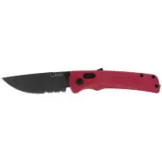 SOG Knives Flash AT-XR Lock 11-18-09-57 Serrated CRYO D2 Garnet Red Pocket Knife