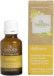 Oil Garden Defence Pure Essential Oils - Rosemary Lemon Cajeput Tea Tree & Eucalyptus Essential Oil for Massage, Vaporiser & Oil Diffuser - 25ml