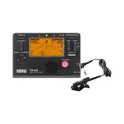 KORG TM-60-BK Tuner Metronome KORG CM-300-BK with Tuner Microphone 2-Piece Set
