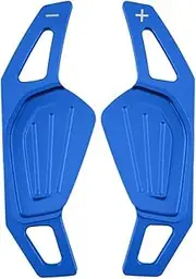 Car Steering Wheel Shift Paddles for S&Koda Octavia A8 2020 ENYAQ IV Superb Karoq Kodiaq Kushaq 2021 Car Steering Wheel Shifter Paddles Gear DSG Extension Sticker HTEOPOEKFR(Blue)