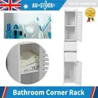Bathroom Storage Cabinet Cupboard Storage Organizer Rack Shelf White 118cm