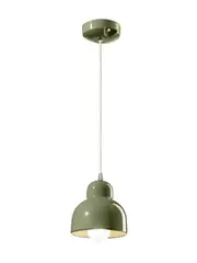 Berimbau 1 Light Pendant in Sage Green