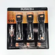 Duracell Durabeam Ultra LED Flashlight 550 Lumens Zoom Focus Beam 3 Pack