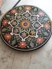 30" Black Marble Console Coffee Table Anitique Semi Precious Floral Inlay Arts