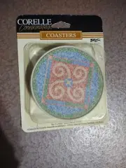 New Vintage CORELLE COORDINATES Coasters Corked Backing Set of 4