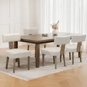 1 Set of 4 Artiss Dining Chairs Beige