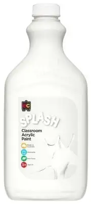 EC SPLASH CLASSROOM ACRYLIC PAINT Non-Toxic 2L Snowball (White)