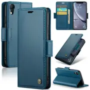 CaseMe iPhone XR Folio Wallet Case Cover Apple Side Closure iPhoneXR [Blue]