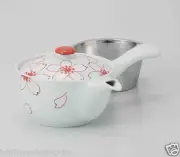 Hasami Porcelain : SAKURA - Kyusu tea pot w Stainless steel net