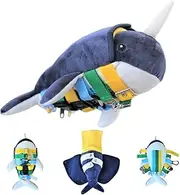 Sensory4u Narwhal Sensory Buckle Pillow Fine Motor Development Toy Activity - Plus Maze Game and Zipper Skills All in One - Montessori Inspired Educational Learning Toy