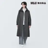 在飛比找momo購物網優惠-【MUJI 無印良品】女棉混撥水加工立領大衣(共3色)